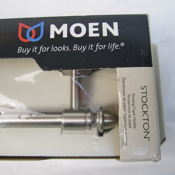 Moen Stockton Pivoting Toilet Paper Holder BRUSHED NICKEL DN4108BN - New(Other) - Picture 3 of 12